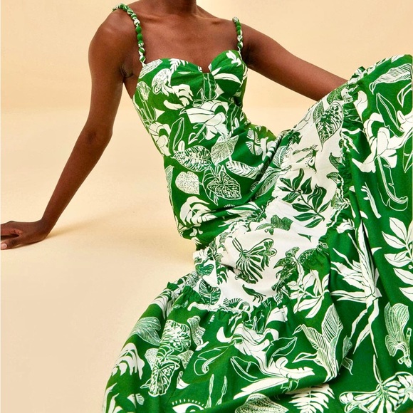 ๐บ๐HP๐๐บ NWT Farm Rio Forest Soul Mix Midi Dress - Picture 1 of 16